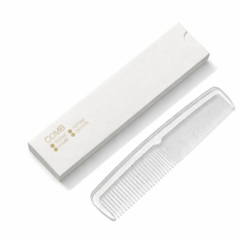 Pieptene în cutie de carton embosat