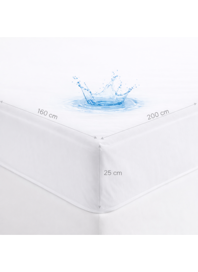 Protecție de pat 160x200x25,impermeabilă cu margine