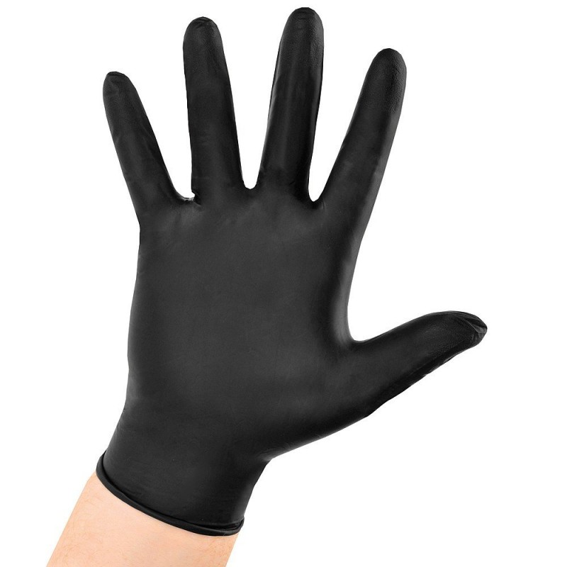 Mănuși nitril negre L,100 bucati